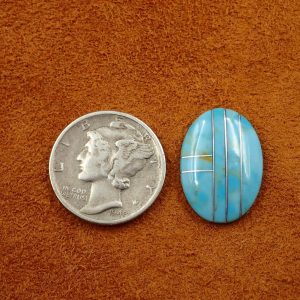 #728 Turquoise with Silver 4.25ct. 14x18mm $21.25