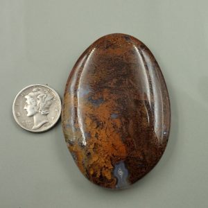 AG 15 Moss Agate 160.95ct. Rounded Both Sides $80.48