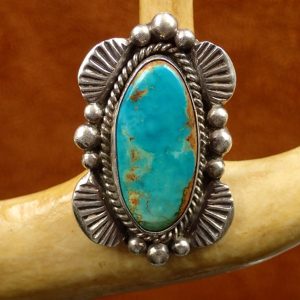 J-20 Bisbee Turquoise Ring Size 6 ¼ Sterling $250.00