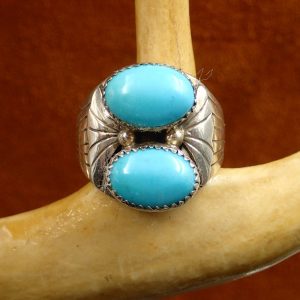 J-21 Turquoise Ring Size 11 ¾ S.hay Sign Sterling $250.00