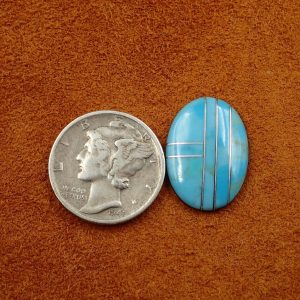 #726 Turquoise with Silver 3.55ct. 14x18mm $17.75