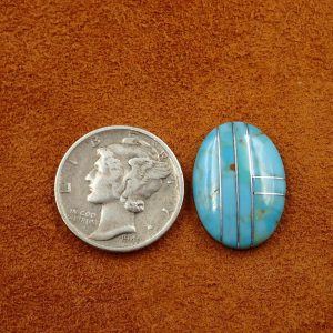 #727 Turquoise with Silver 4.85ct. 14x18mm $24.25